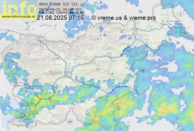 Radarska karta padavin