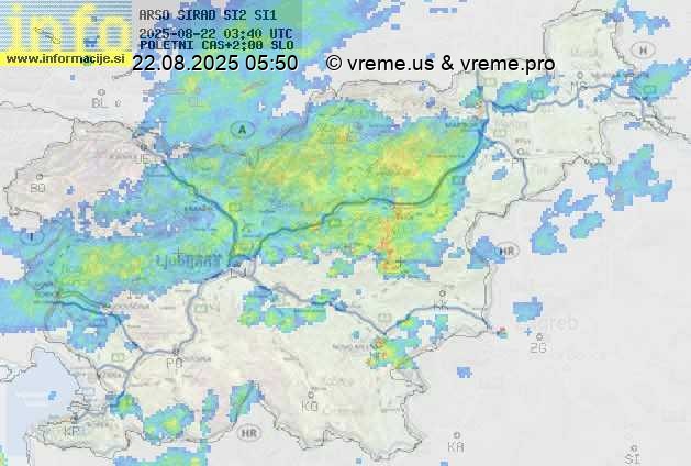 Radarska karta padavin
