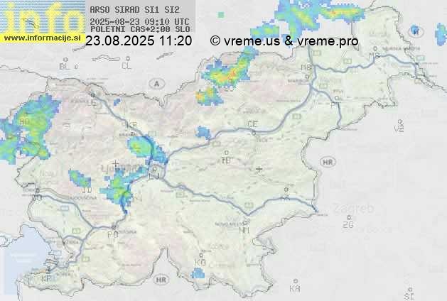 Radarska karta padavin