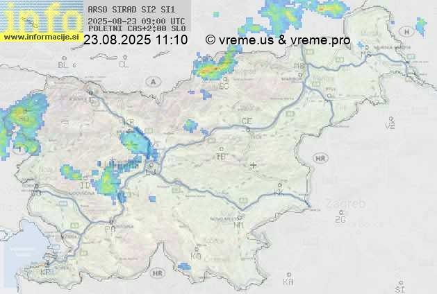 Radarska karta padavin