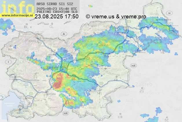 Radarska karta padavin