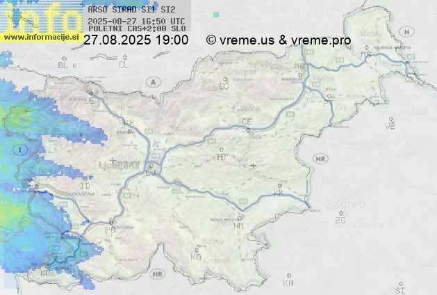 Radarska karta padavin