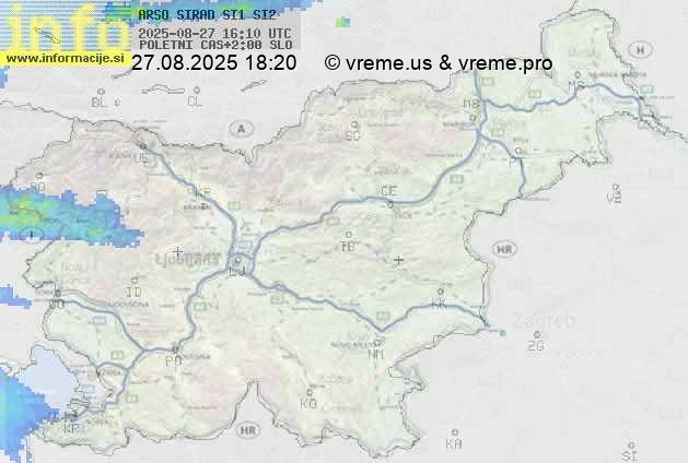 Radarska karta padavin