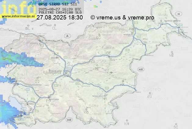 Radarska karta padavin