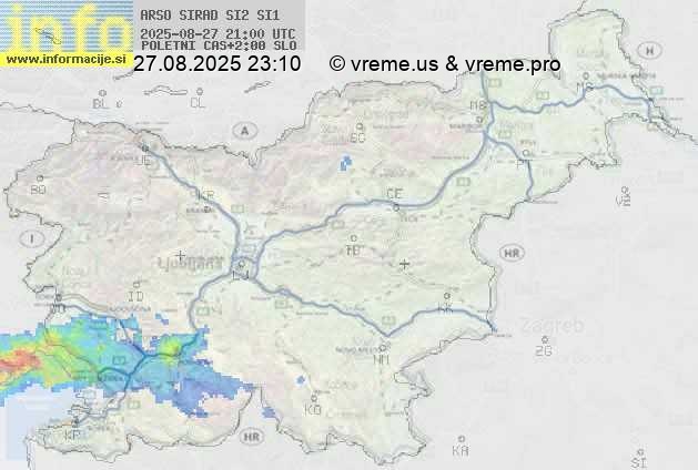 Radarska karta padavin