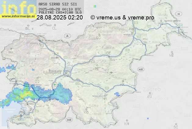 Radarska karta padavin