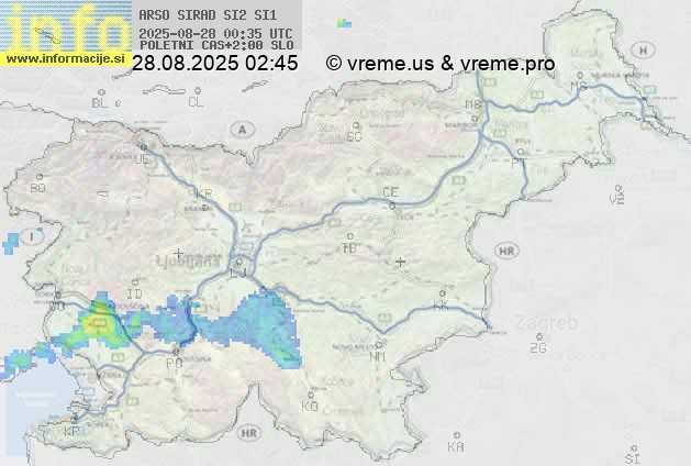 Radarska karta padavin