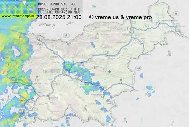 Radarska karta padavin