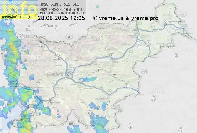 Radarska karta padavin