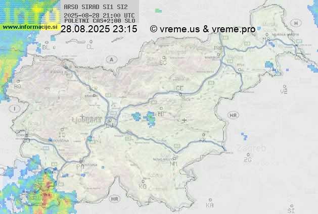 Radarska karta padavin