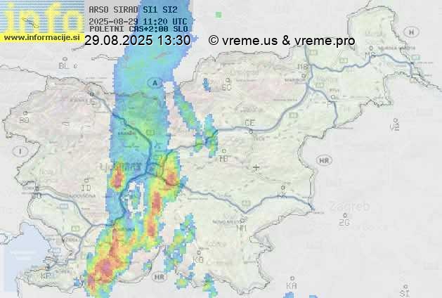 Radarska karta padavin