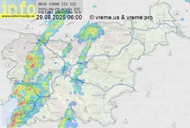 Radarska karta padavin