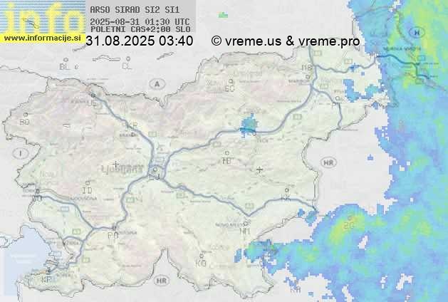 Radarska karta padavin
