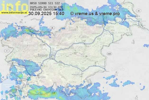 Radarska karta padavin