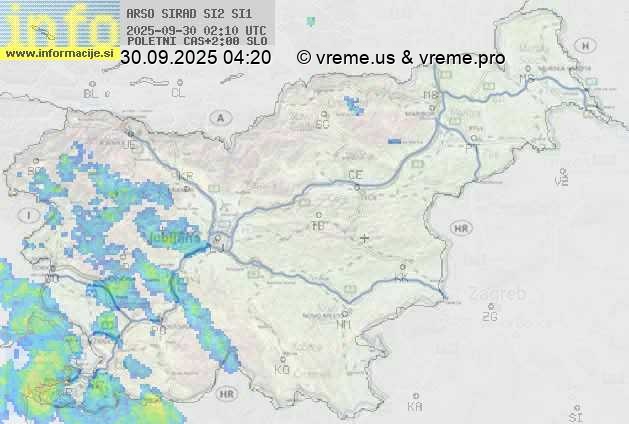 Radarska karta padavin