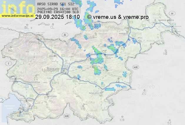 Radarska karta padavin