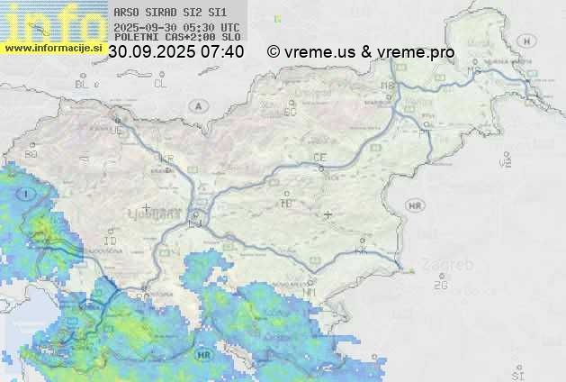 Radarska karta padavin