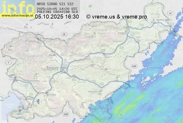 Radarska karta padavin