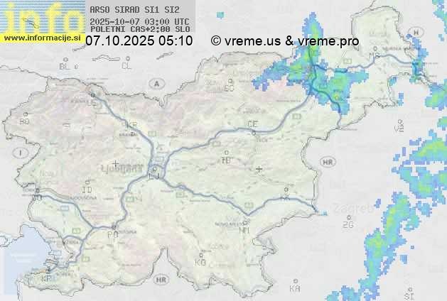 Radarska karta padavin