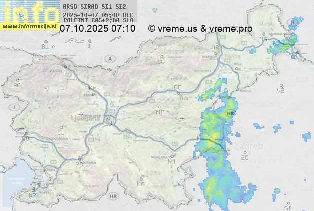 Radarska karta padavin