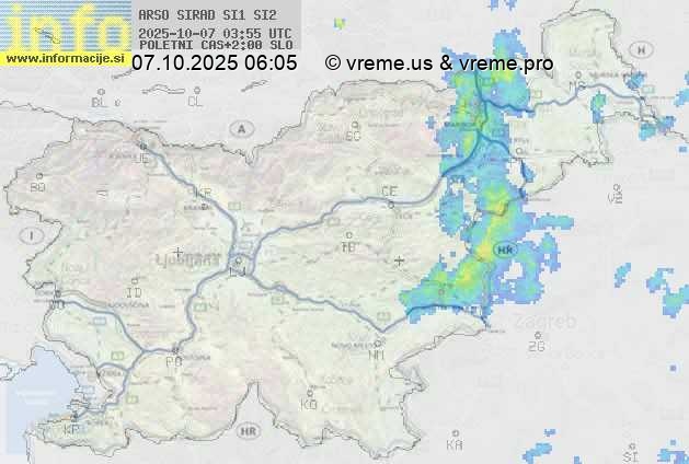 Radarska karta padavin