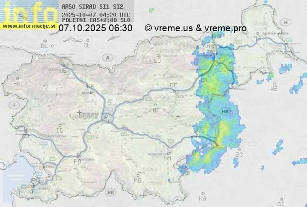 Radarska karta padavin