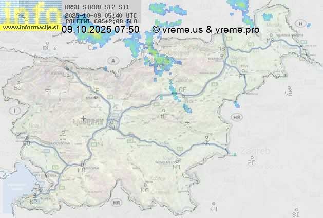 Radarska karta padavin