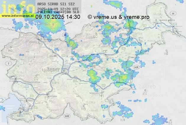 Radarska karta padavin