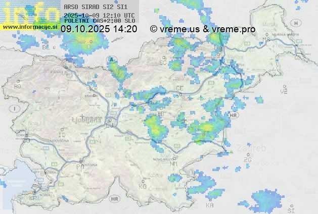 Radarska karta padavin
