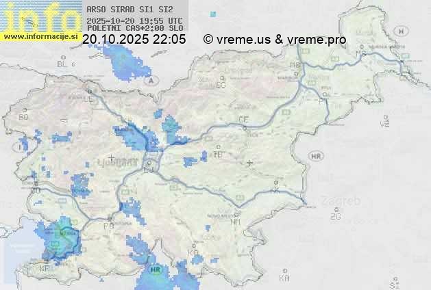 Radarska karta padavin