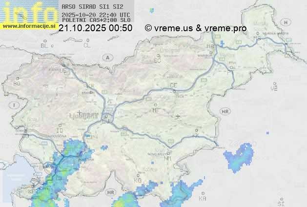Radarska karta padavin