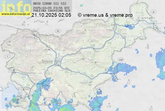 Radarska karta padavin