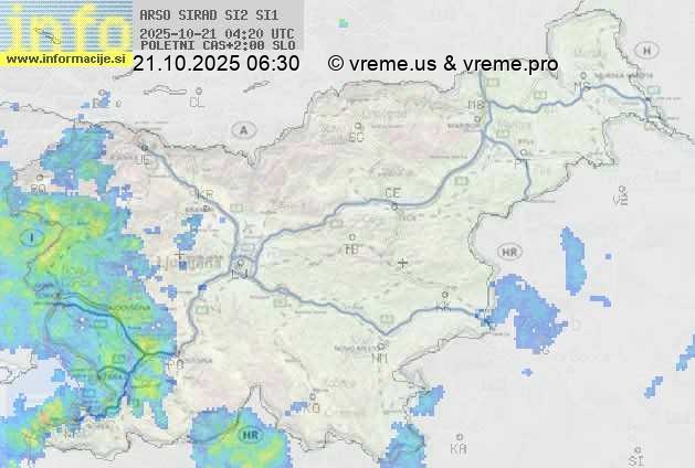 Radarska karta padavin