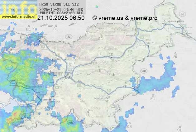 Radarska karta padavin