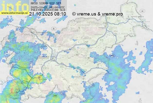Radarska karta padavin