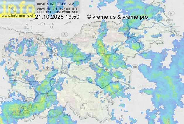 Radarska karta padavin
