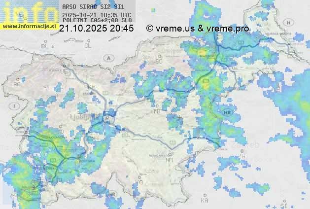 Radarska karta padavin