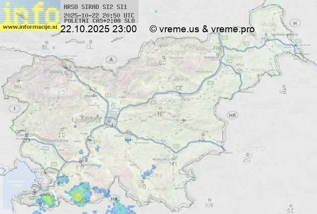 Radarska karta padavin