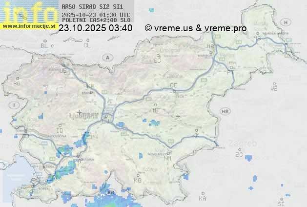Radarska karta padavin