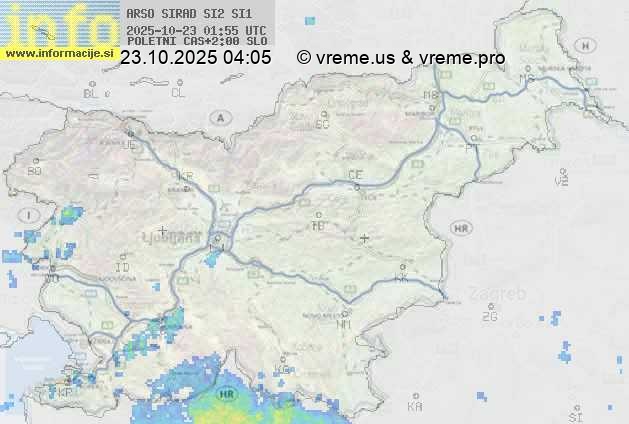 Radarska karta padavin
