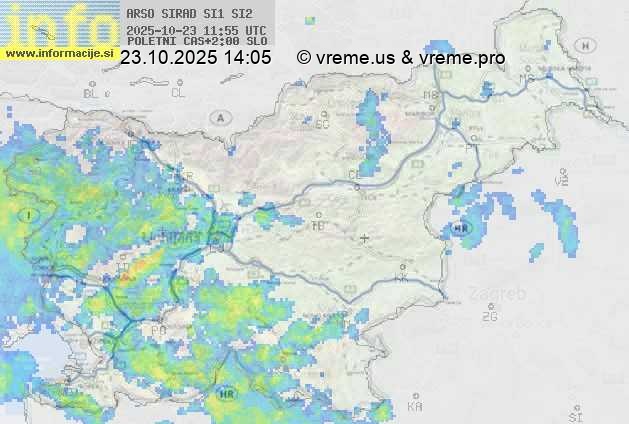 Radarska karta padavin