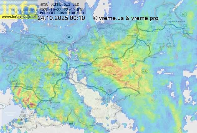 Radarska karta padavin