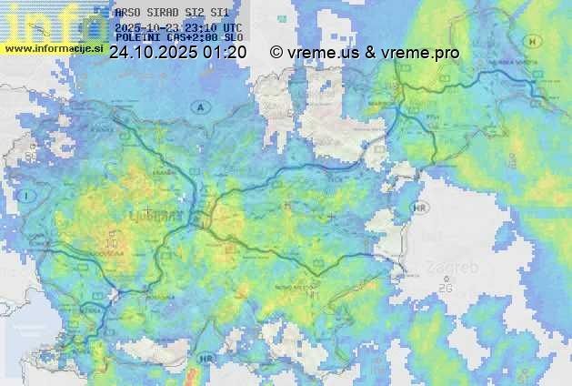 Radarska karta padavin