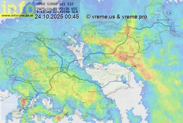Radarska karta padavin