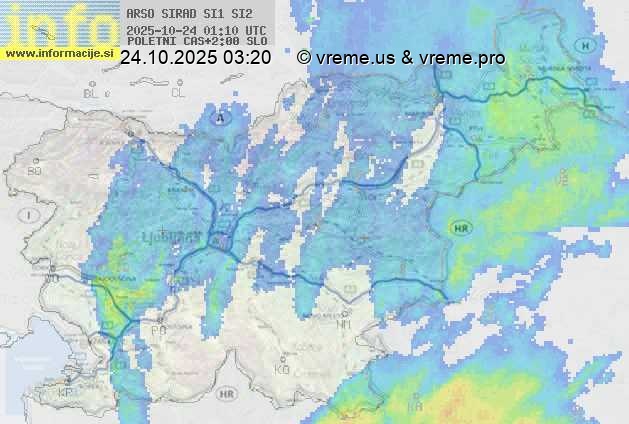 Radarska karta padavin