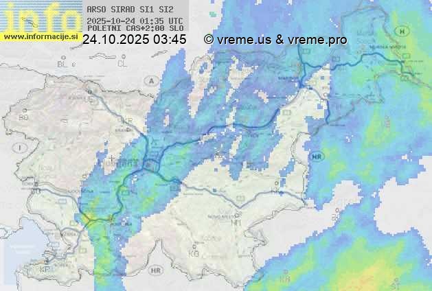 Radarska karta padavin