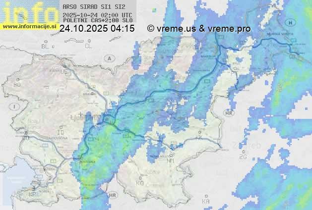 Radarska karta padavin