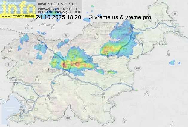 Radarska karta padavin
