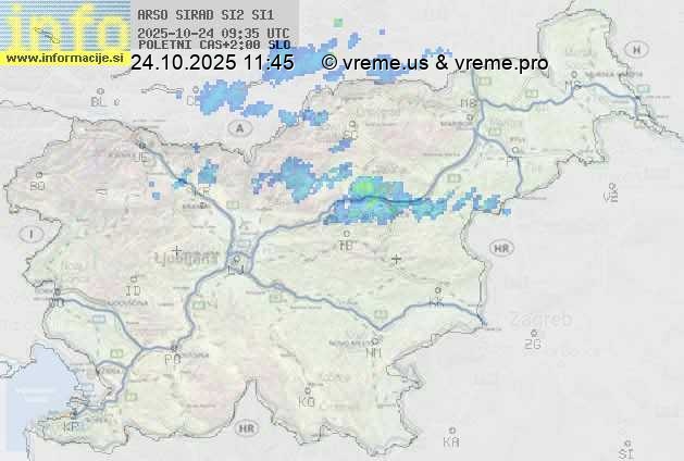 Radarska karta padavin