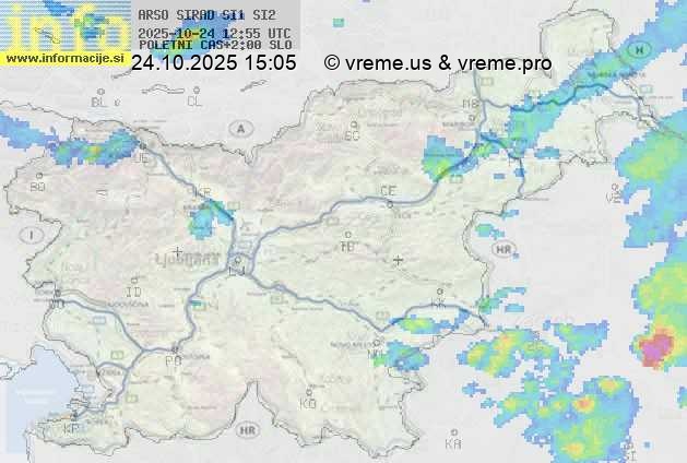 Radarska karta padavin